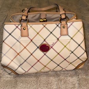 Coach Peyton Tattersall Kisslock Plaid